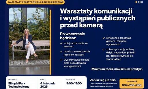 Zdjęcie do WARSZTATY PRAKTYCZNE KOMUNIKACJI I WYSTĄPIEŃ PRZED KAMERĄ